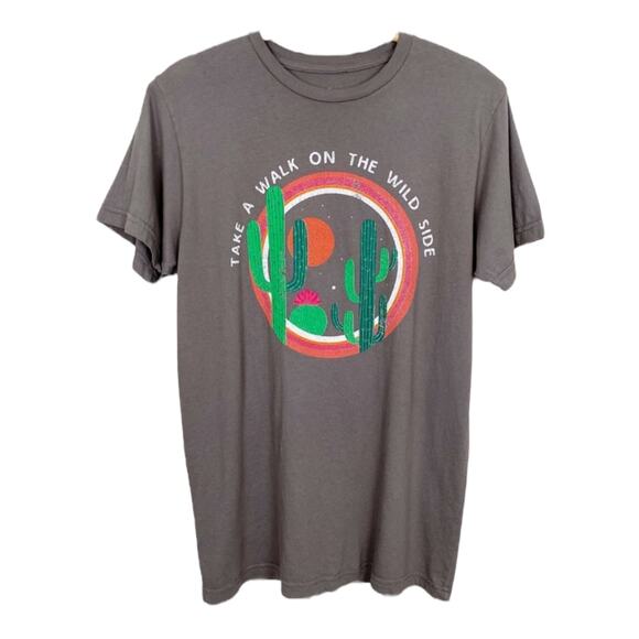 Life Clothing Co Take A Walk On The Wild Side Graphic Tee Medium Cactus Western - Picture 2 of 5